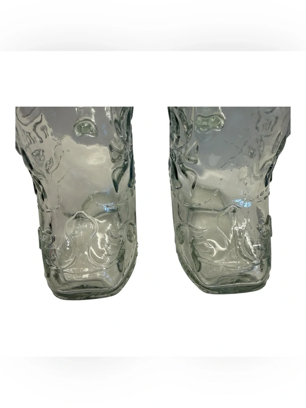Vintage Cowboy Boot Glass Mugs Set Western Barware Ranch Decor Cowboy Cups Texas